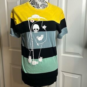 Obinsun Imagined By Threadless Size Medium T-Shirt Reaper Cats